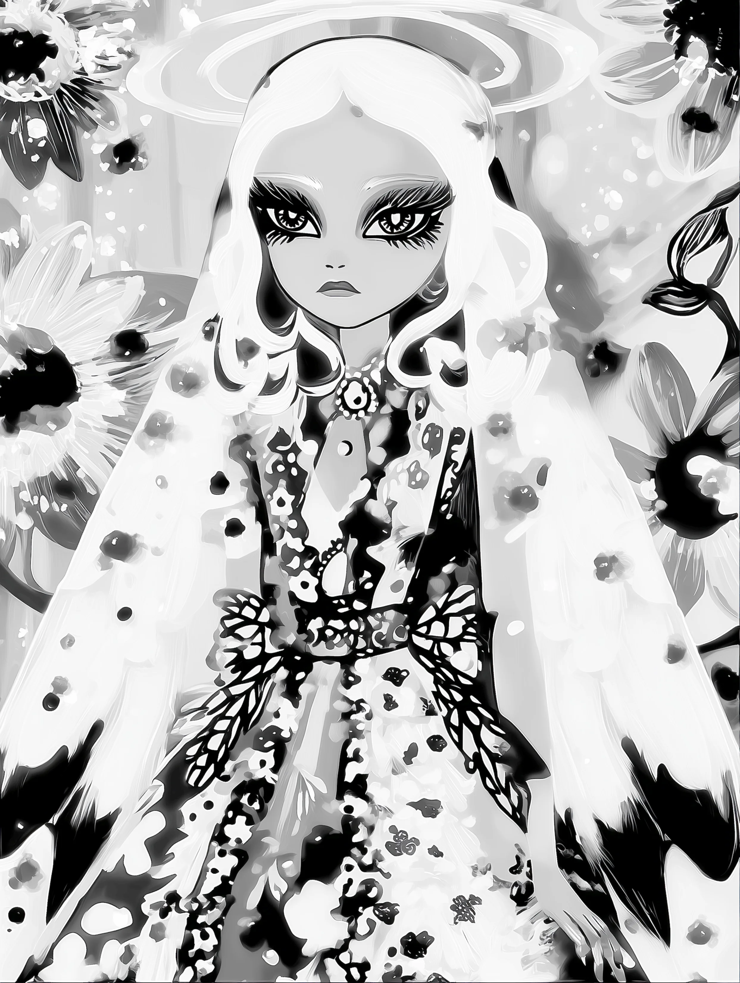 Free printable angel coloring page for adults featuring conservative angel